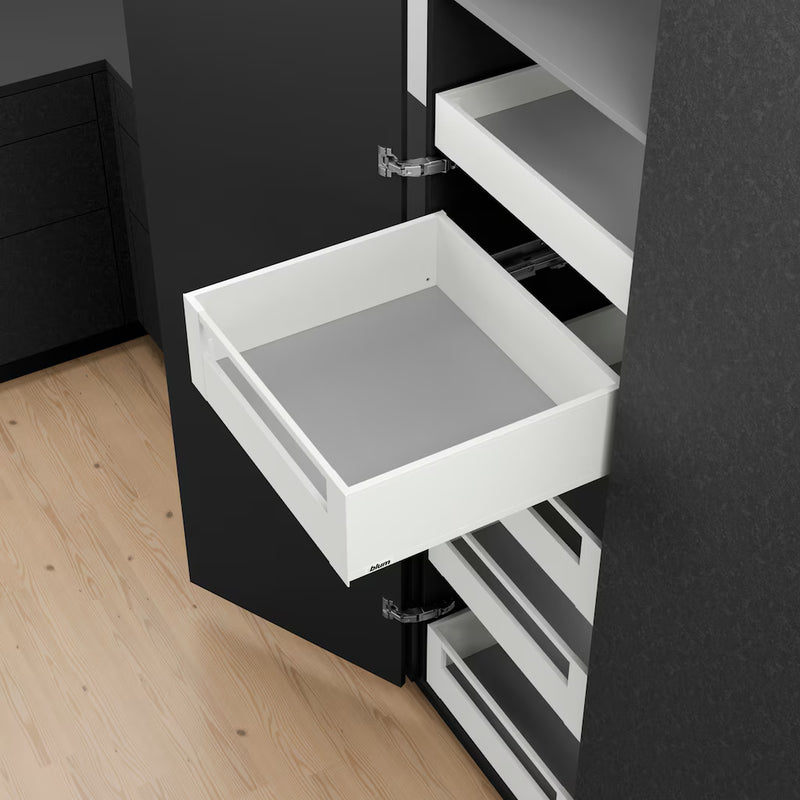 Blum Legrabox pure kitset one door Design Element fronts Length 500-550mm ,5 × 40kg Space tower up to 600W