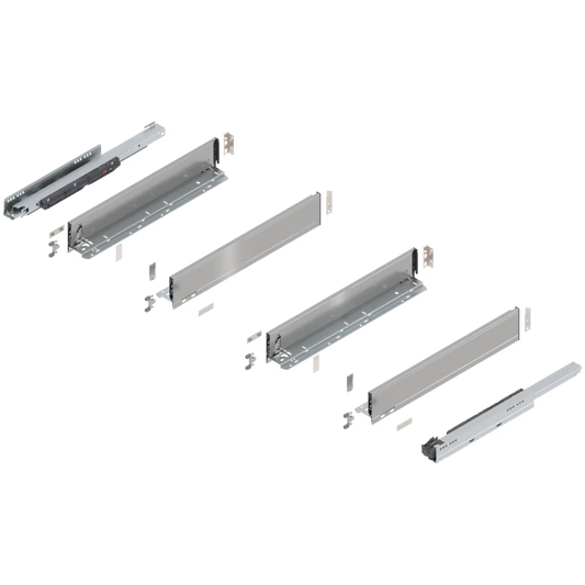 Blum Legrabox pure kit 40kg M height 106mm x 500,550mm(length 2 option) sink drawer - Stainless Steel