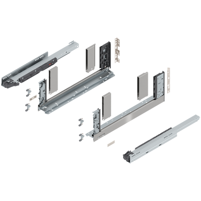 Blum Legrabox free kitset C height 193mm x 500,550mm( length 2 option) 40kg pull-out - Stainless Steel