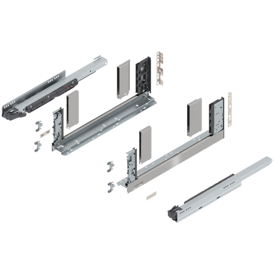 Blum Legrabox free kitset C height 193mm x 500,550mm( length 2 option) 40kg pull-out - Stainless Steel