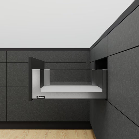 Blum Legrabox free kitset C height 193mm x 500,550mm( length 2 option) 70kg pull-out - Stainless Steel