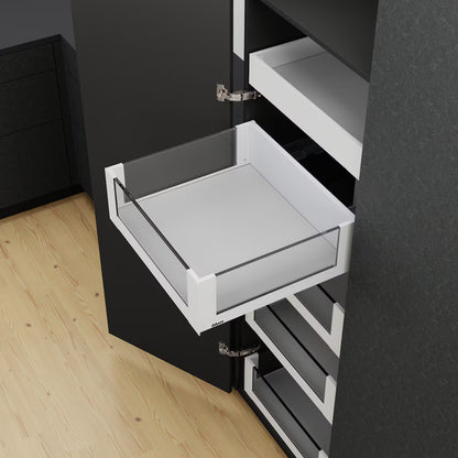 Blum Legrabox pure kitset one door Design Element fronts & sides 500-550mm (length 2 option),5 x 40kg Space tower up to 600w