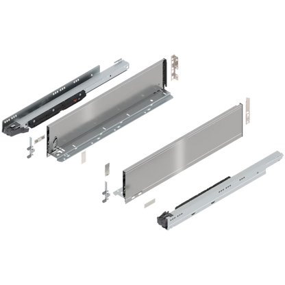 Blum Legrabox pure kitset stainless steel Length 550mm x 106mm - 257mm ( height 4 Options) 70kg