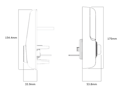 YALE ASSURE KEYED SMART-READY LOCK WITH APEX 145X375 ENTRANCE SET SATIN NICKEL & MATT BLACK