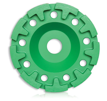 Tusk Heavy Duty T Row Cup Grinding Wheel - 125mm x 6 x 22.23 & 180mm x 6 x 22.23 Middle Bond 100/120