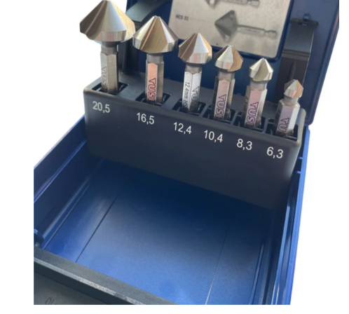 Tusk Heavy Duty HSS Countersink QC Hex M35 5% Cobalt 1pc pack - 6.3mm ,8.3mm ,10mm,10.4mm & 12.4mm