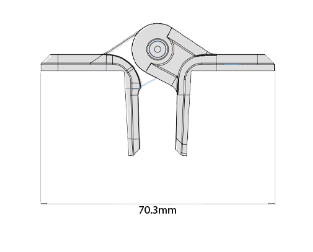 D&D Technologies DD TECH KWIKFIT POLYMER GENERAL PURPOSE PLAIN PIVOTING & SELF CLOSE HINGE