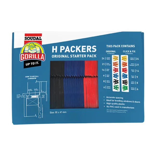 SOUDAL GORILLA H PACKER STARTERPACK ASSORTED COLOURS -  PRICED PER UNIT - MINIMUM ORDER QUANTITY 10 UNITS