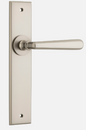 Iver Copenhagen Door Lever 14880 Chamfered Backplate  Satin Nickel  - Passage ,Privacy & Entrance