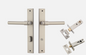 Iver Helsinki  Door Lever 14896 Rectangular Backplate Satin Nickel - Passage ,Privacy & Entrance