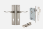 Iver Stirling Door Lever 14926 Stepped Backplate Satin Nickel  - Passage ,Privacy & Entrance
