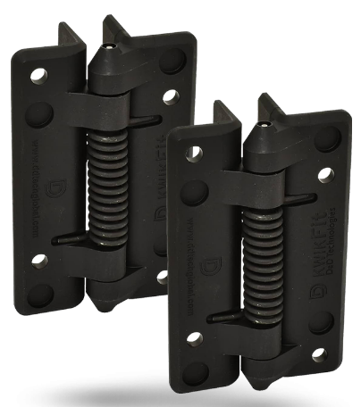 D&D Technologies DD TECH KWIKFIT POLYMER GENERAL PURPOSE PLAIN PIVOTING & SELF CLOSE HINGE