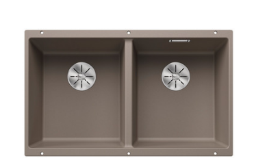 Blanco Germany Subline 350/350-U Sink, Blanco Silgranit Range - Black ,Anthracite ,Rock Grey ,Tartufo ,Soft White & White