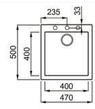 BURNS & FERALL ELLECI  QUADRA GRANITEK UNDERMOUNT & TOPMOUNT - BLACK & WHITE