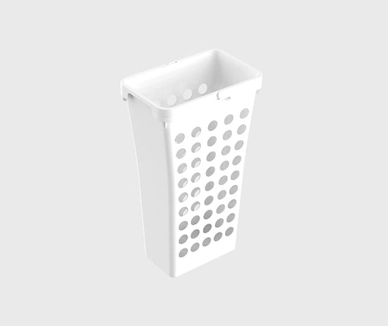 Tanova Designer Series Pull Out Soft Close  Laundry Basket  400mm Cabinet 1x36L Plastic Hamper White