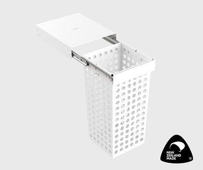 Tanova Simplex Pull Out Soft Close Laundry Basket 400mm Cabinet 1x50L Steel Basket White