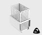 Tanova Simplex Pull Out Drawer Insert Laundry Basket 400mm Cabinet 1x65L Steel Basket White