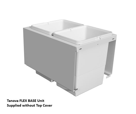 Tanova FLEX Drawer Insert Systems for 400mm Cabinets - 2 Buckets   White and Umbra Grey