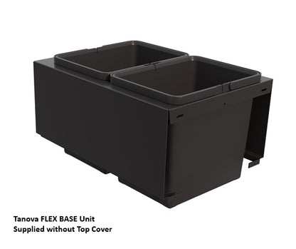 Tanova FLEX Drawer Insert Systems for 400mm Cabinets - 2 Buckets   White and Umbra Grey