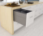 Tanova Designer Series 2 Pull Out Soft Close and Soft Close with Push to Open Kitchen Waste Bin  400mm 2 Bucket Cabinet  -White and Charcoal