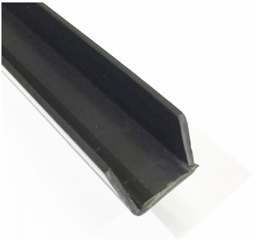 Lohala Centor E2 Concealed Floor Guide Channel Polypropylene Black - Available in 5 Sizes : 2000mm ,2700mm ,3000mm ,4000mm & 5700mm