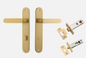 Iver Bronte Door Lever 15264 Oval Backplate Brushed Brass - Passage ,Privacy & Entrance