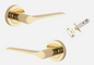 Iver Como Door Lever 0360 Round Rose Polished Brass - Passage ,Privacy & Entrance