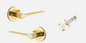 Iver Como Door Lever 0360 Round Rose Polished Brass - Passage ,Privacy & Entrance