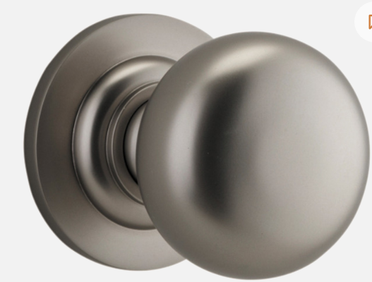 Iver Cambridge Door Knob 0209 Round Rose Satin Nickel - Passage kit , privacy kit & Entrance Kit (Dual Function 5 pin and Key Thumb 6 Pin)