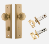 Iver Paddington Door Knob 15338 Stepped Backplate Brushed Brass - Passage ,Privacy & Entrance