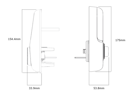 YALE ASSURE KEYED SMART-READY LOCK WITH HAWTHRON LEVER MATT BLACK & SATIN NICKEL