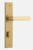 Iver Osaka Door Lever 15368 Chamfered Backplate Brushed Brass - Passage ,Privacy & Entrance