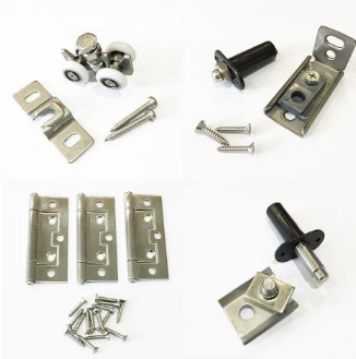 Lohala Centor A9 Folding Door Hardware Kit Interior, 2 Panel AND 4 Panel - 20kg, 3000mm H x 620mm W max Panel