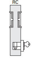 Cavity Slider For Doors Cavilock CL100 Flushturn Both Sides & Key One Side Reversible Cylinder -Polished Brass & Satin Chrome