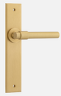 Iver Helsinki  Door Lever 15404 Chamfered Backplate Brushed Brass - Passage ,Privacy & Entrance