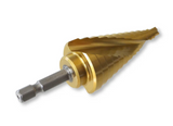 Tusk Heavy Duty HSS Step Drill Bits 4-12mm,4-20mm & 6-30mm,9 & 13 steps Spiral Flute QC Hex Tin Coated and Straight Shank
