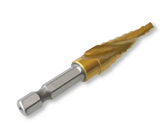 Tusk Heavy Duty HSS Step Drill Bits 4-12mm,4-20mm & 6-30mm,9 & 13 steps Spiral Flute QC Hex Tin Coated and Straight Shank