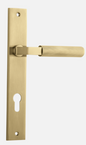 Iver Brunswick Door Lever 16252 Rectangular Backplate Brushed Gold PVD - Passage ,Privacy & Entrance