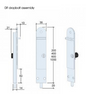 Lohala Centor DF 200mm Dropbolt, keyed, Chrome & Natural Anodised