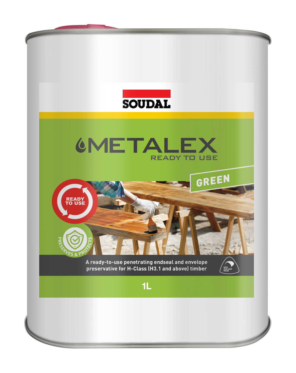 SOUDAL METALEX READY TO USE 1LT ,4LT COLOURS GREEN AND CLEAR  PRICED PER UNIT