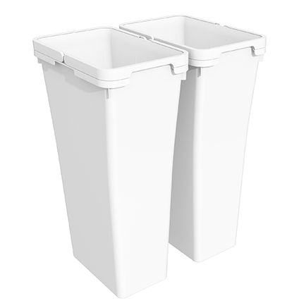 Tanova NZ Bin for LEGRABOX F Drawer - Frame & Buckets 450mm ,500mm and 600mm- Cabinet  – 2 x 20 Litre ,2 x 36 Litre - White