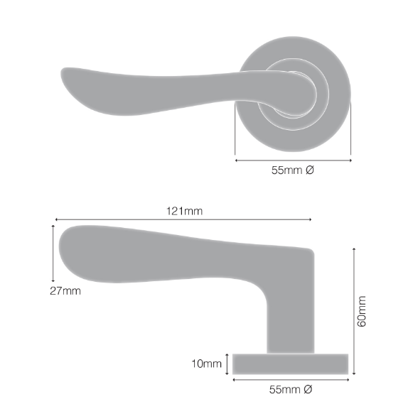 Windsor Premium NZ Astron Juno Dummy Left Hand - Matt Black ,Brushed Nickel & Powder Coat
