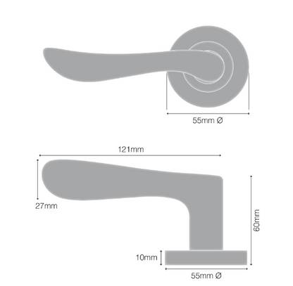 Windsor Premium NZ Astron Juno Dummy Left Hand - Matt Black ,Brushed Nickel & Powder Coat