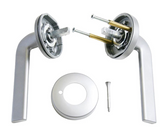 ASSA ABLOY URBO VELOCITY 63MM ROSE ROSE PASSAGE ,PRIVACY & DUMMY HALF SET MATT SILVER