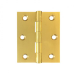 Lohala Hinge Brass 75mm x 50mm x 2.0mm Fixed Pin - Available in 5 Colours : Brushed Nickel ,Bronze ,Polished Brass ,Polished unLacquered & Satin Chrome