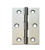 Lohala Hinge Brass 75mm x 50mm x 2.0mm Fixed Pin - Available in 5 Colours : Brushed Nickel ,Bronze ,Polished Brass ,Polished unLacquered & Satin Chrome