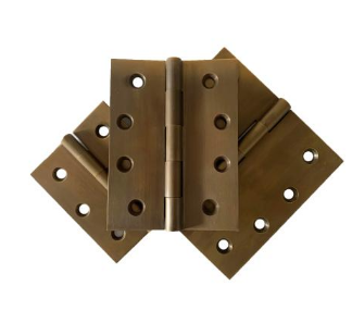 Lohala Hinge Brass 75mm x 50mm x 2.0mm Fixed Pin - Available in 5 Colours : Brushed Nickel ,Bronze ,Polished Brass ,Polished unLacquered & Satin Chrome