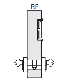 Cavity Slider For Doors Cavilock CL100 Flushturn One Side Reversible Furniture & Key Both Sides -Polished Brass & Satin Chrome