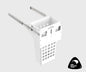 Tanova Simplex Pull Out Soft Close Laundry Basket 450mm Cabinet 1x36L Plastic Hamper White