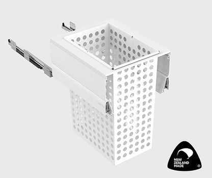 Tanova Designer Series Pull Out Soft Close  Laundry Basket  450mm Cabinet 1x65L Steel  Basket White